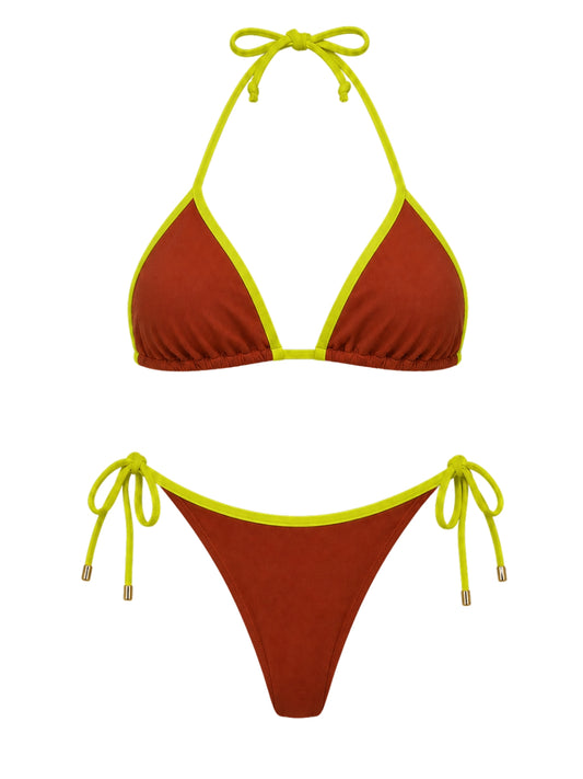 Classic Teraccotta & Lime Green